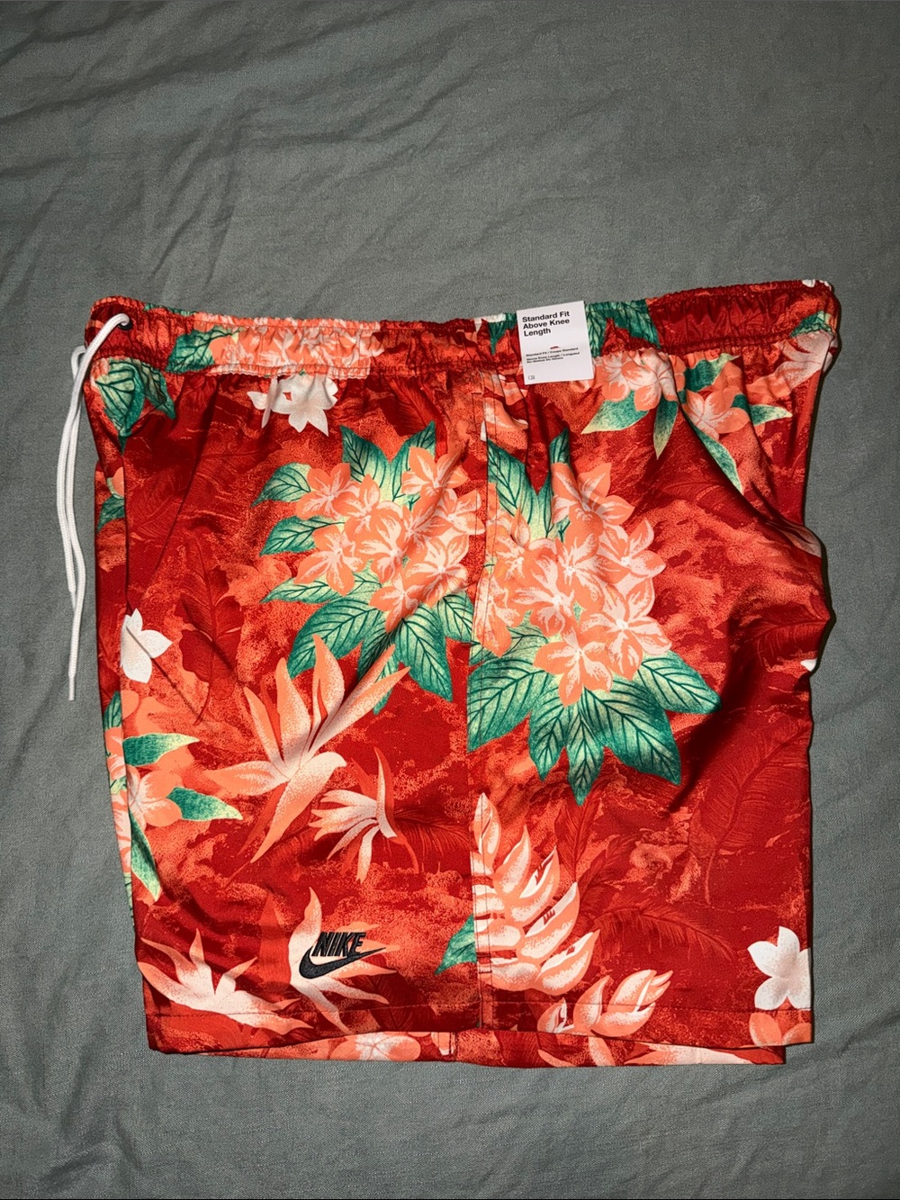 Nike Burnt Orange Floral Print Shorts